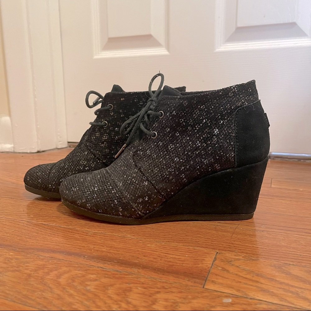 TOMS Wedge Booties size 7
